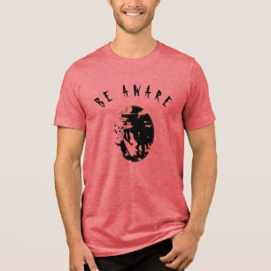 Camiseta Triblenda "Tenga cuidado" negro humorístico/Inspirador peque