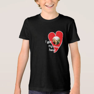 Camiseta Triblenda ¡Tengo a mi madre aquí! Personalizado fotográfico