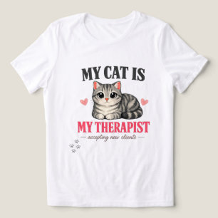 Camiseta Triblenda Terapeuta Mamá Gata – Humor Felino Adorable