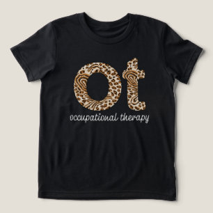 Camiseta Triblenda Terapia Ocupacional OT Estampado de Guepardo