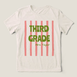 Camiseta Triblenda Tercer grado personalizado rayas profesor nombre r