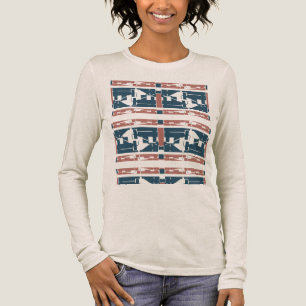 Camiseta Triblenda Terracota Verde Azul Simétrico Inspirado en el Med