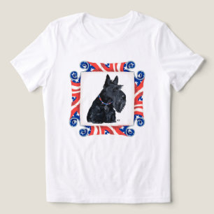 Camiseta Triblenda Terrier Escocés Bandera Patriótica de EE. UU.
