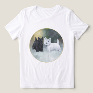 Camiseta Triblenda Terrier escocés con westie