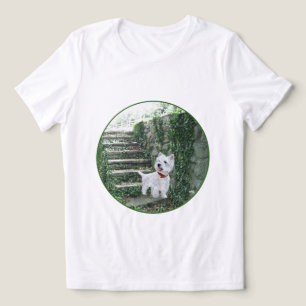 Camiseta Triblenda Terrier West Highland Blanco Ivy Stairs