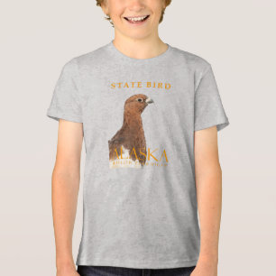 Camiseta Triblenda Territorio de Alaska Ave El Lagópodo Común