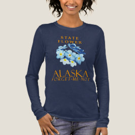 Camiseta Triblenda Territorio de Alaska Flor Miosotis Olvidadme-no