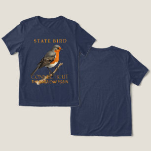 Camiseta Triblenda Territorio de Connecticut Pájaro de los turdus mig
