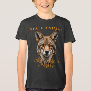 Camiseta Triblenda Territorio de Dakota del Sur Animal El Coyote