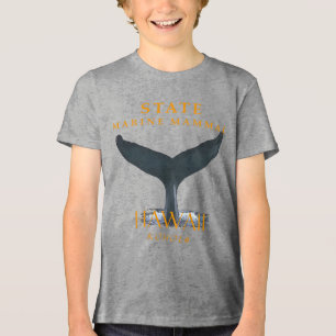 Camiseta Triblenda Territorio de Hawái Mamífero Marino La Ballena Jor