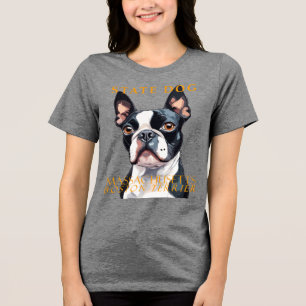 Camiseta Triblenda Territorio de Massachusetts Perro El Arte del Bost