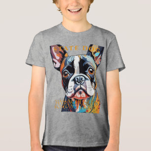 Camiseta Triblenda Territorio de Massachusetts Perro El Arte del Bost