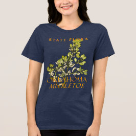 Camiseta Triblenda Territorio de Oklahoma Floral Emblem Mistletoe