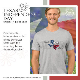 Camiseta Triblenda Texas Independence Day Unisex Tri-Blend Shirt
