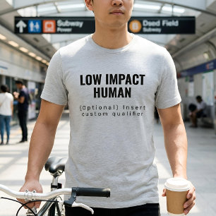 Camiseta Triblenda Texto Académico   Humano de Bajo Impacto   Claro