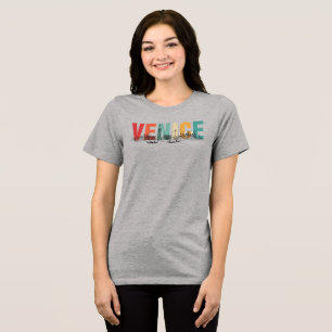 Camiseta Triblenda Texto de Venecia con horizonte