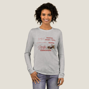 Camiseta Triblenda Texto divertido del pavo de Acción de Gracias.