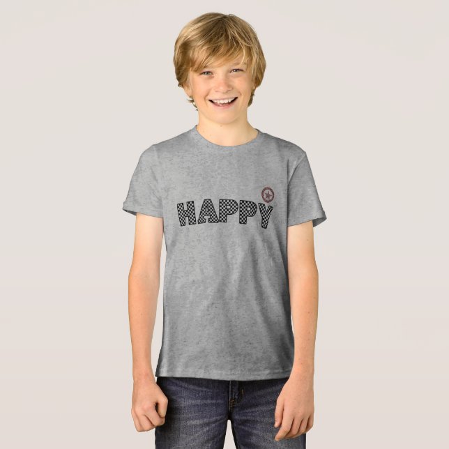 Camiseta Triblenda Texto feliz (Anverso Completo)
