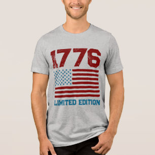 Camiseta Triblenda Texto personalizado Bandera de América personaliza
