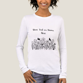 Camiseta Triblenda Texto personalizado con flores