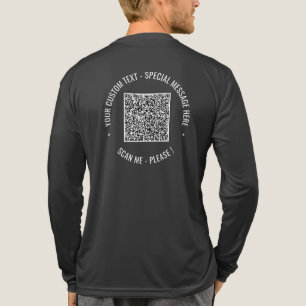 Camiseta Triblenda Texto Personalizado personalizado Código QR Tu pro