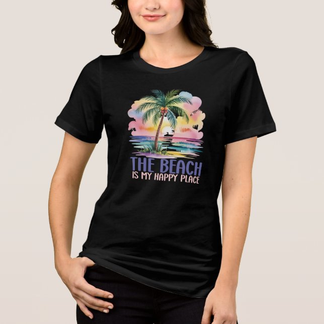 Camiseta Triblenda The Beach is My Happy Place (Anverso)