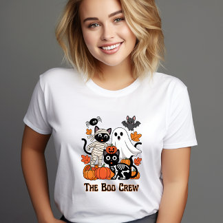 Camiseta Triblenda The Boo Crew Halloween Shirt – Funny Black, Orange