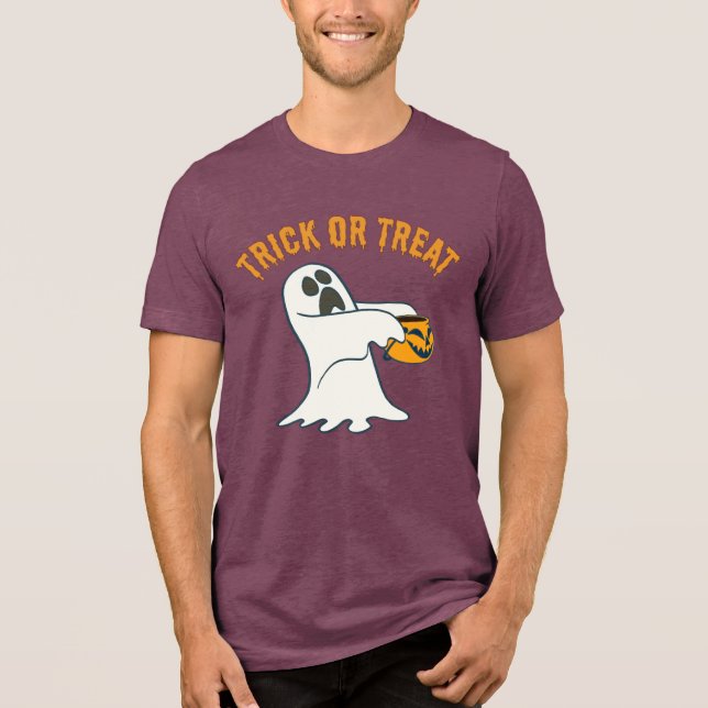 Camiseta Triblenda The Cutest Trick-or-Treat Ghost For Halloween (Anverso)