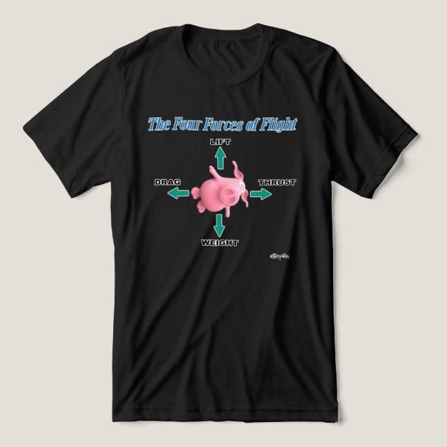 Camiseta Triblenda THE FOUR FORCES OF FLIGHT by Sandra Boynton (Diseño delantero )