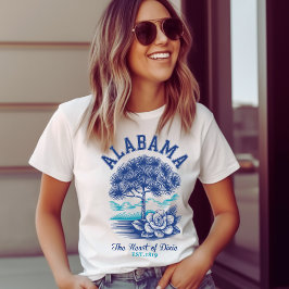 Camiseta Triblenda The Heart of Dixie – Alabama Camellia & Tree Graph
