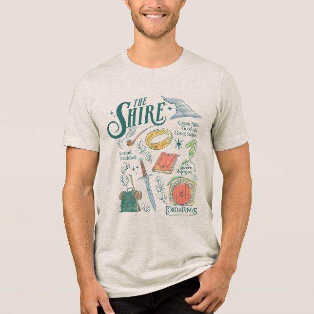 Camiseta Triblenda THE SHIRE™ Watercolor Collage Graphic (Anverso)