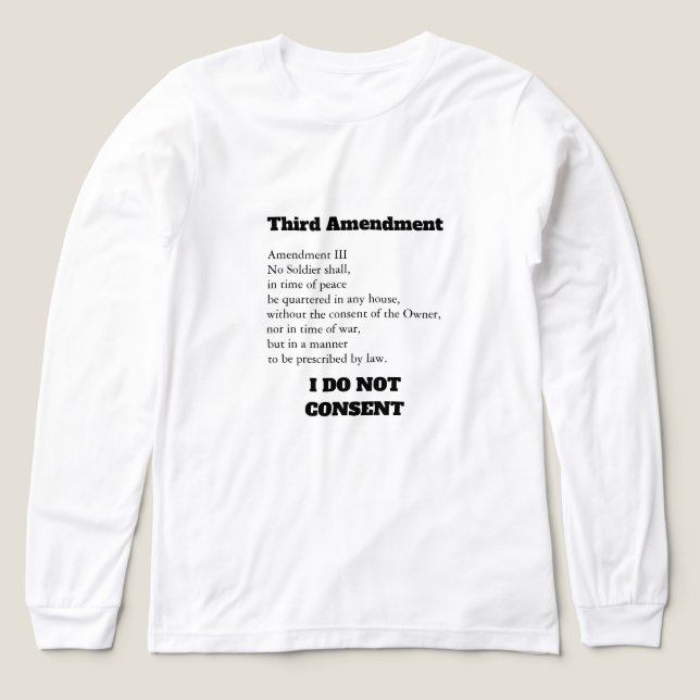Camiseta Triblenda Third Amendment Constitution Protest Consent (Diseño frontal)