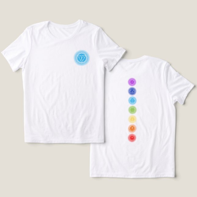 Camiseta Triblenda Throat Chakra | Vishuddha T-Shirt (Diseño Anverso y Reverso)