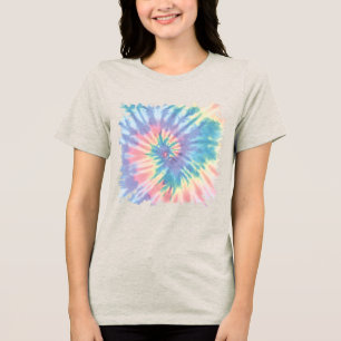 Camiseta Triblenda Tie Dye Pastel espiral de verano de lazos de tinta