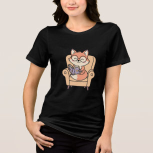 Camiseta Triblenda Tiempo de estudio de zorro Kawaii