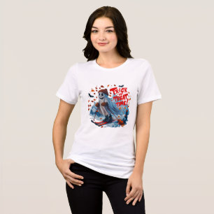 Camiseta Triblenda Tiempo de truco o truco: diseño divertido de esqui