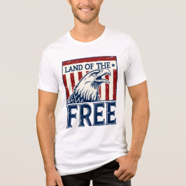 Camiseta Triblenda Tierra de libre - Gráfico de águila de los Estados