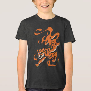 Camiseta Triblenda Tigre Ardiente: Diseño Audaz Asiático