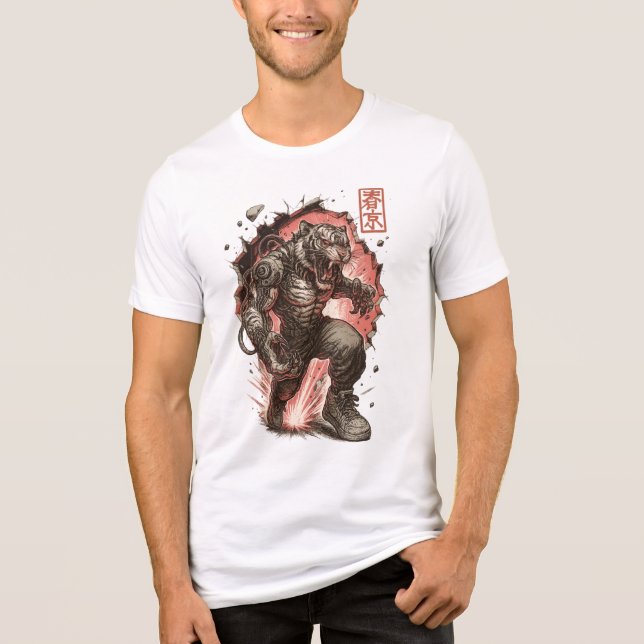 Camiseta Triblenda Tigre Cyberpunk (asesino) (Anverso)
