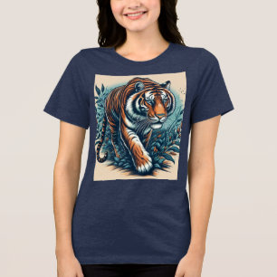 Camiseta Triblenda "Tigre majestuoso - Poder y gracia en movimiento"