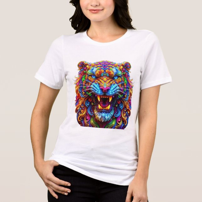 Camiseta Triblenda Tigre resplandeciente (Anverso)