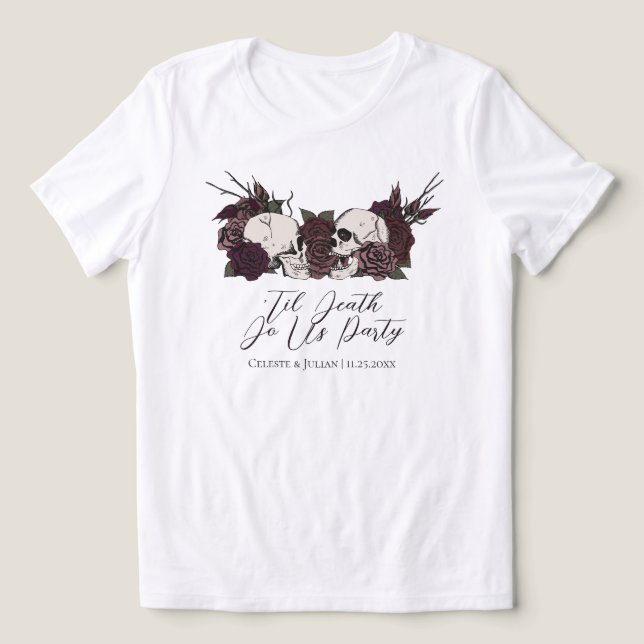 Camiseta Triblenda Til Death Do Us Party Gothic Wedding Party (Diseño delantero )