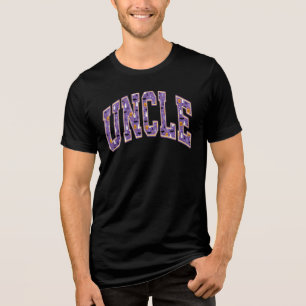 Camiseta Triblenda Tío patrón universitario púrpura espeluznante de H