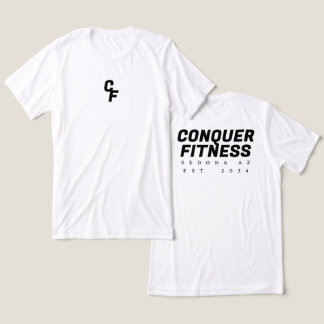Camiseta Triblenda Tipo de letra negro de la camiseta Conquer Fitness