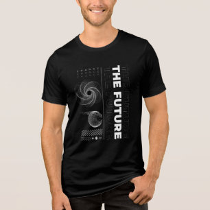 Camiseta Triblenda Tipografía abstracta de ropa urbana Cambia el futu