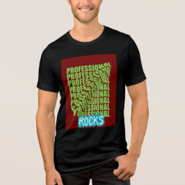 Camiseta Triblenda Tipografía audaz de ROCKS - Confiable y moderno