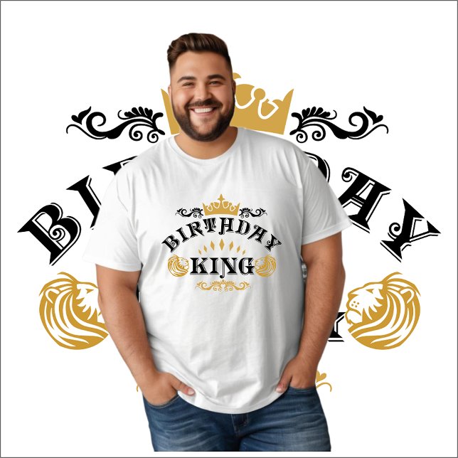 Camiseta Triblenda Tipografía clásica de Birday King (Birthday King)