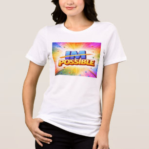 Camiseta Triblenda Tipografía Colorida Frase Inspiradora Posible