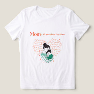 Camiseta Triblenda Tipografía de amor del corazón de mamá Arte de la 