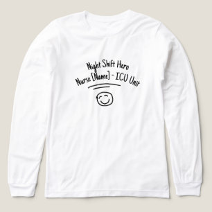 Camiseta Triblenda Tipografía de enfermera de UCI Héroe del turno de